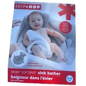 Skip Hop Moby Softspot Sink Bather Baby Bath Support 0-6 Months Quick Drying NWT